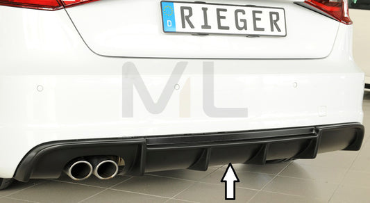 Rieger 00056804 Audi 8V A3 Rear Diffuser 1 | ML Performance UK Car Parts