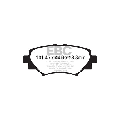 EBC DP42186R Mazda 3 Yellowstuff Rear Brake Pads 2 | ML Performance UK Car Parts