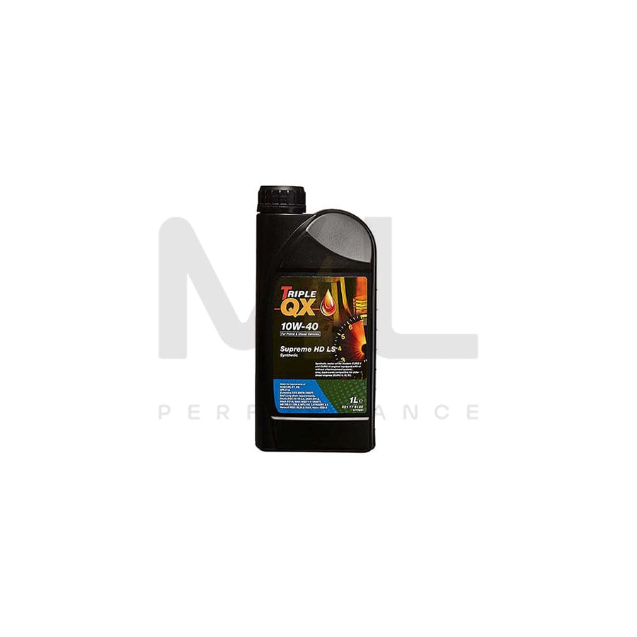 TRIPLE QX Fully Synthetic Engine Oil 10W-40 Truck E6 - 1Ltr Engine Oil ML Performance UK ML Car Parts