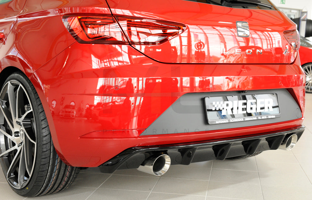 Rieger 00088133 SEAT 5F Leon FR Rear Diffuser 4 | ML Performance UK Car Parts