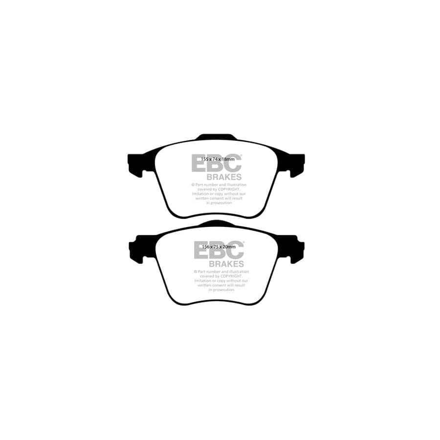 EBC PDKF742 Ford Volvo Ultimax Front Brake Pad & Plain Disc Kit - TRW Caliper 2 | ML Performance UK Car Parts