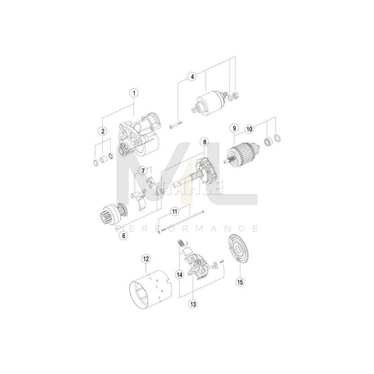 MAHLE ORIGINAL MS 410 Starter motor 12V 1,1kW, Teeth Quant.: 10 | ML Performance Car Parts