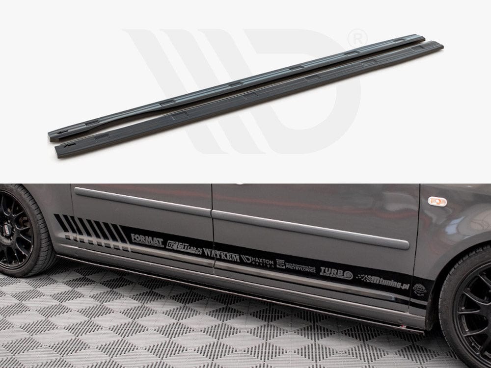 Maxton Design VW-CA-3F-L-SD1T Side Skirts Diffusers VW Caddy Long MK3 Facelift (2010-2015) | ML Performance UK Car Parts