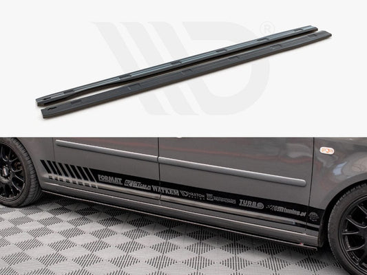 Maxton Design VW-CA-3F-L-SD1T Side Skirts Diffusers VW Caddy Long MK3 Facelift (2010-2015) | ML Performance UK Car Parts