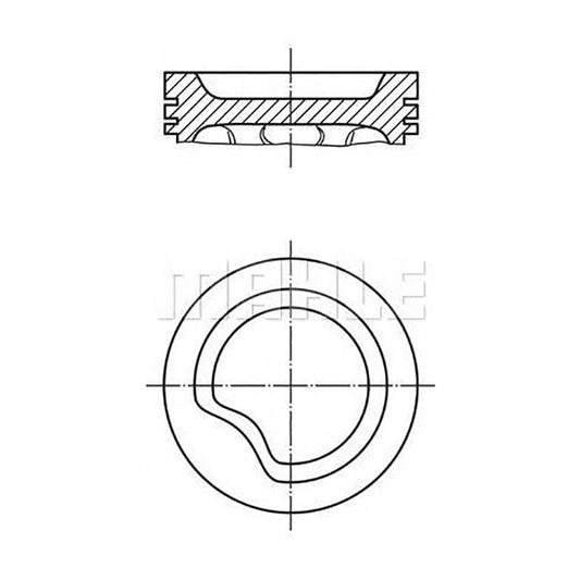 MAHLE ORIGINAL 607 33 00 Piston 91 mm, with piston rings | ML Performance Car Parts