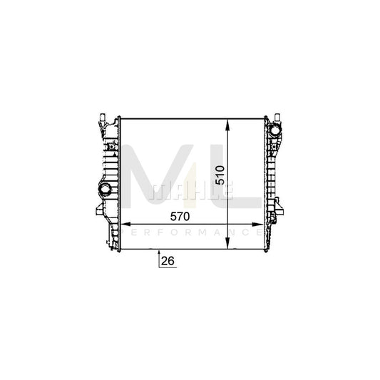 MAHLE ORIGINAL CR 1360 000P Engine radiator for JAGUAR S-Type (X200) Brazed cooling fins | ML Performance Car Parts