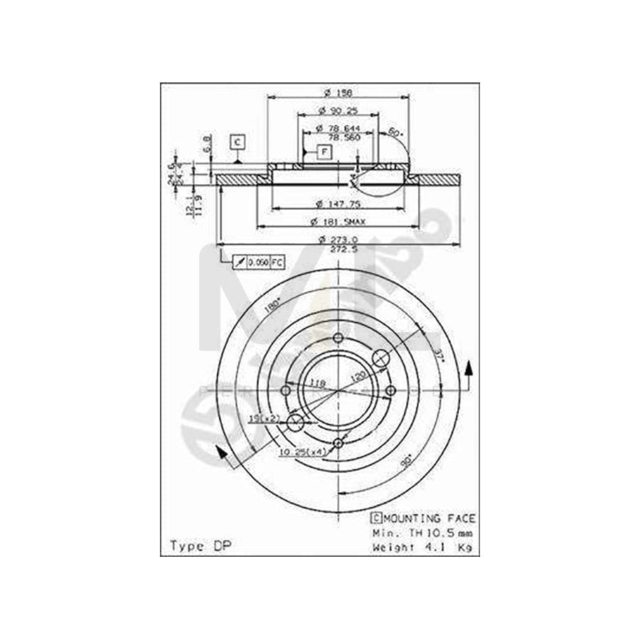 BREMBO 08.2467.20 Brake Disc Solid | ML Performance Car Parts