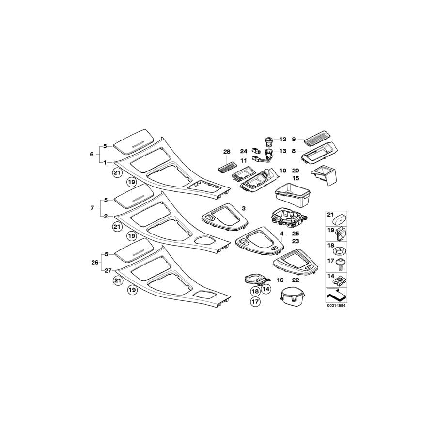 Genuine BMW 51167137480 E93 E93 Set Decorative Strips, Poplar Woodgrain HELL (Inc. 335i, M3 & 320d) | ML Performance UK Car Parts