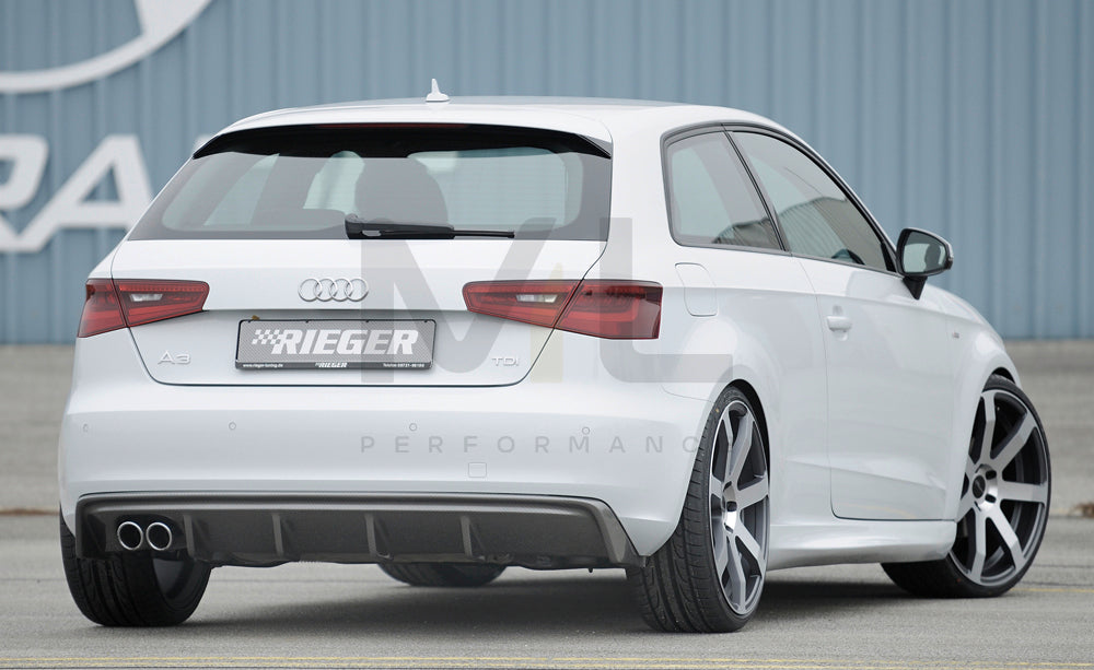 Rieger 00099142 Audi 8V A3 Rear Diffuser 3 | ML Performance UK Car Parts