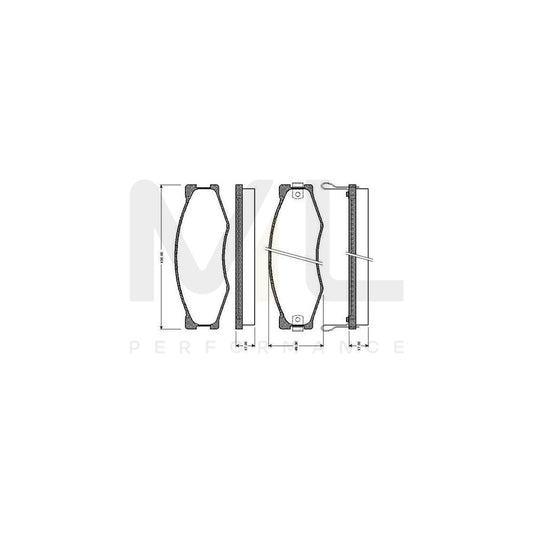 Bosch 0986Tb2098 Brake Pad Set Excl. Wear Warning Contact, With Accessories  | ML Performance Car Parts