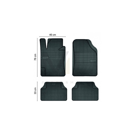 FROGUM Tailored 546818 Floor mat set Elastomer, Front and Rear, Quantity: 4, Black | ML Performance Car Parts