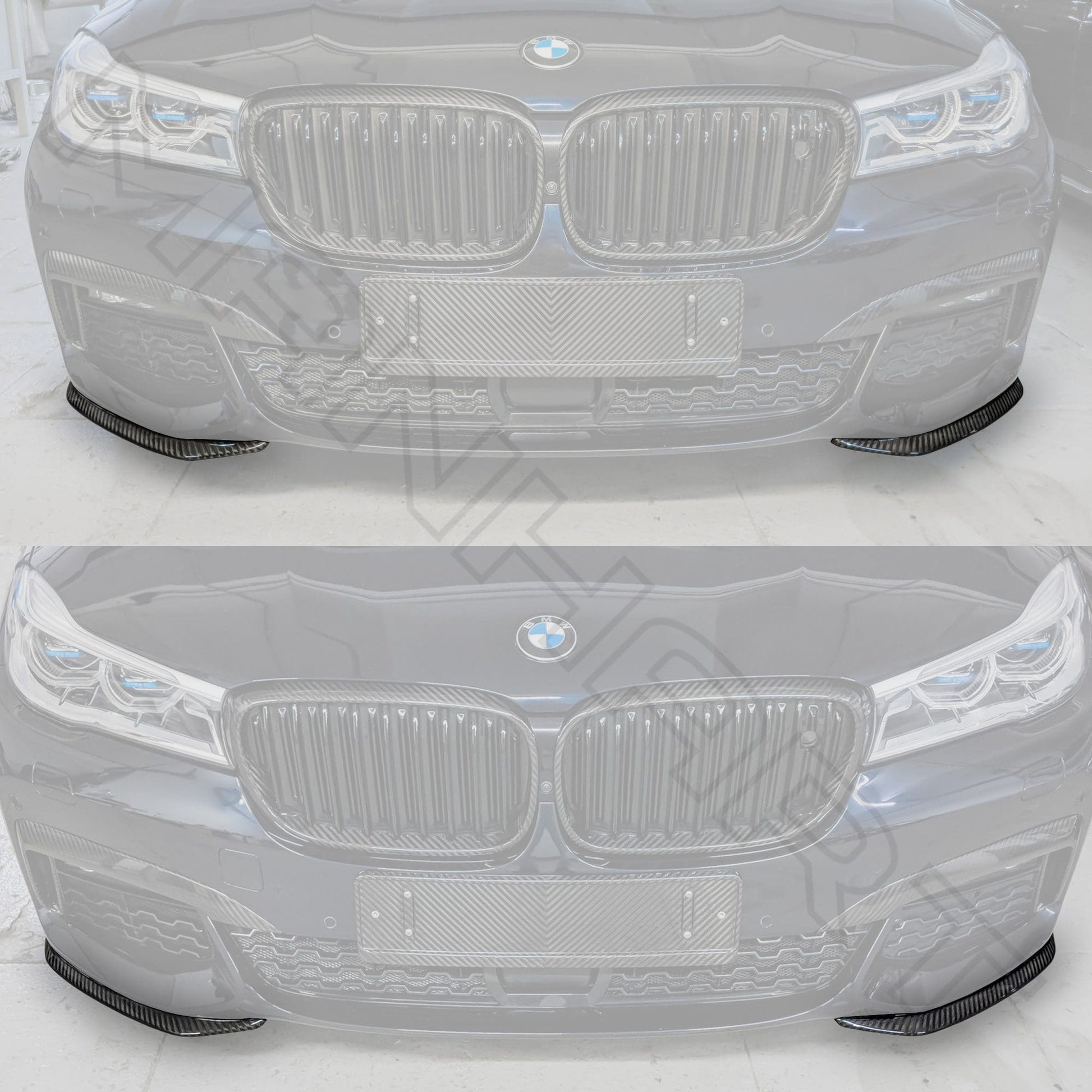 MANHART MH2G1121208 CARBON TWO-PIECE FRONT SPOILER FOR BMW G1X 7-SERIES