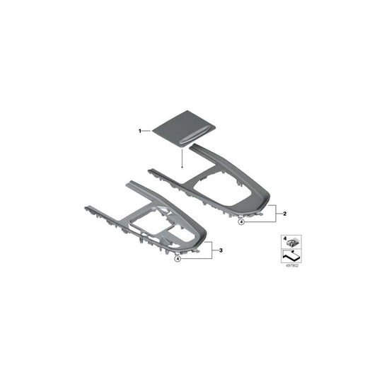 Genuine BMW 51166821614 G29 Storage Compartment Trim, Bk High-Gloss (Inc. Z4 20i, Z4 30i & Z4 M40i) | ML Performance UK Car Parts