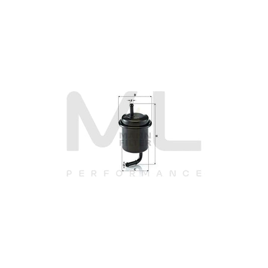 MANN-FILTER WK 614/47 Fuel filter for SUZUKI GRAND VITARA In-Line Filter | ML Performance Car Parts