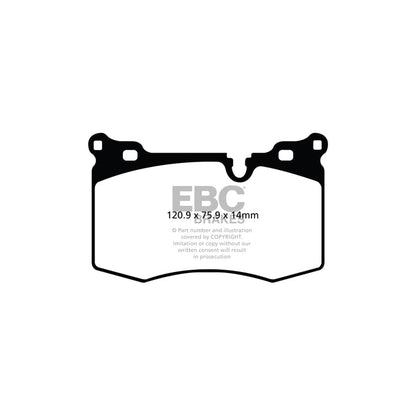 EBC PD04KF734 Mini R55 R58 R59 Bluestuff Front Brake Pad & Plain Disc Kit - TRW Caliper 2 | ML Performance UK Car Parts