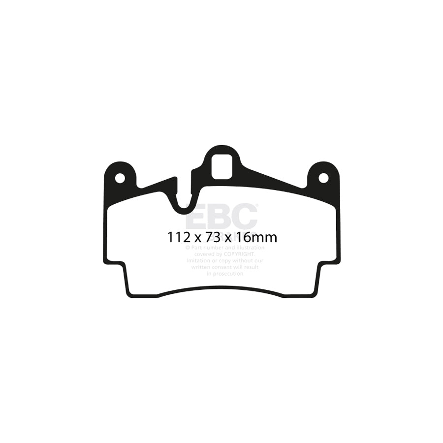 EBC PLK1691 Porsche Cayenne (9PA) Yellowstuff Pads and Brake Line Performance Pack - Brembo Caliper 3 | ML Performance UK Car Parts