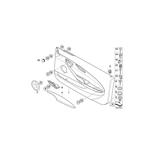 Genuine BMW 51417116059 E63 E64 Soft Pad Armrest, Door Left BASALTGRAU (Inc. 630i, 645Ci & 650i) | ML Performance UK Car Parts