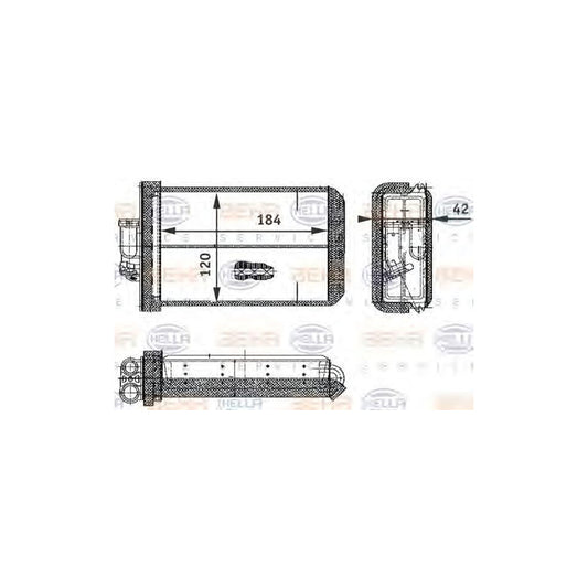 Hella 8FH 351 312-781 Heater Matrix
