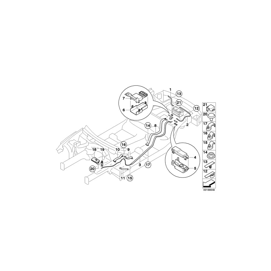 Genuine BMW 61129297282 E64 E63 Battery Cable Positive, Below-Floor 70 MM²/CU (Inc. 630i, 650i & 645Ci) | ML Performance UK