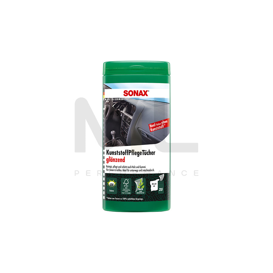 Sonax Plastic Care Wipes Glossy (Box) 25pcs. | ML Performance Car Care