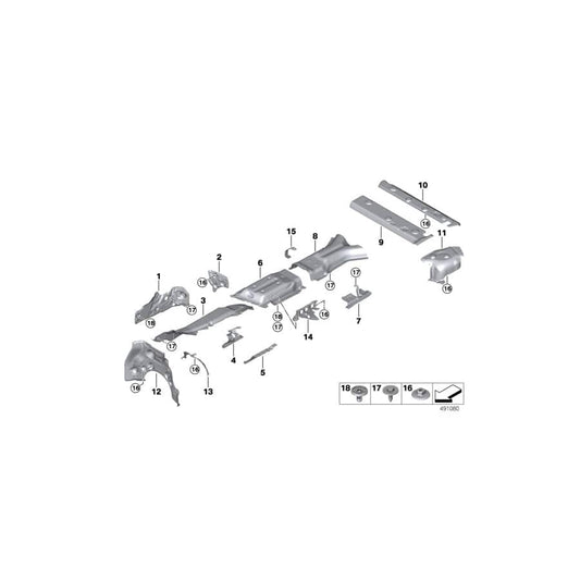 Genuine BMW 51487424938 G05 G06 Heat Insulation, Rear Silencer, Right (Inc. X6 30iX, X6 M50dX & X6 40i) | ML Performance UK Car Parts