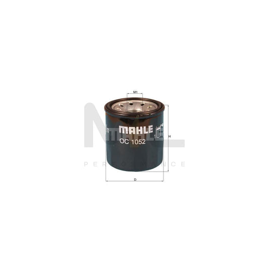 MAHLE ORIGINAL OC 1052 Oil Filter Spin-on Filter, with one anti-return valve | ML Performance Car Parts