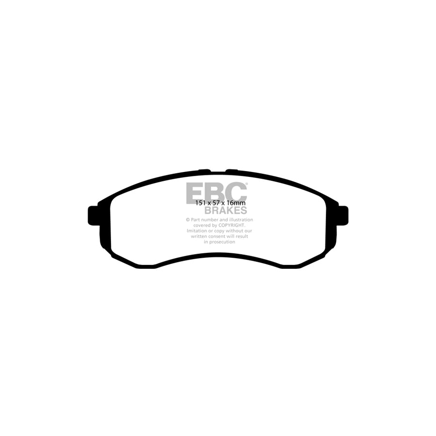 EBC PD01KF1050 Mitsubishi L 200 96-06 Greenstuff Front Brake Pad & Plain Disc Kit  2 | ML Performance UK Car Parts
