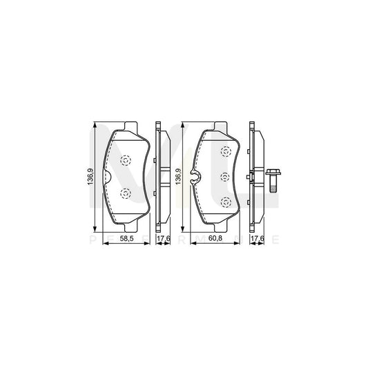 Bosch 0986Tb3202 Brake Pad Set With Bolts  | ML Performance Car Parts
