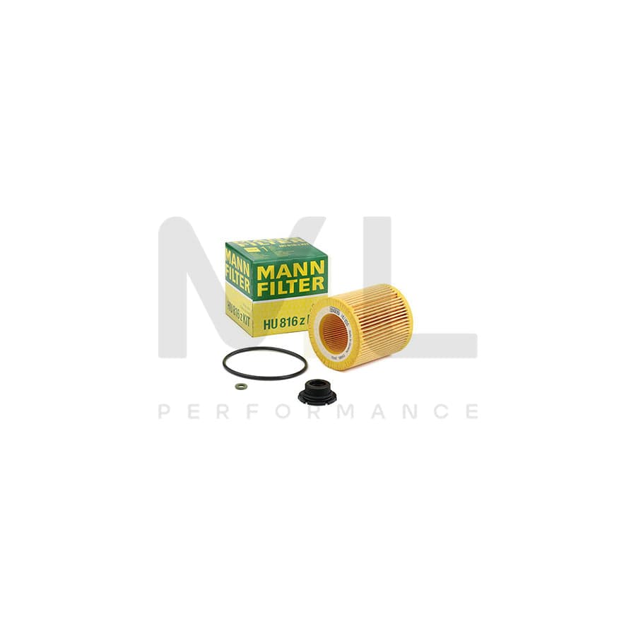MANN-FILTER HU 816 z KIT Oil Filter with seal, Filter Insert | ML Performance Car Parts