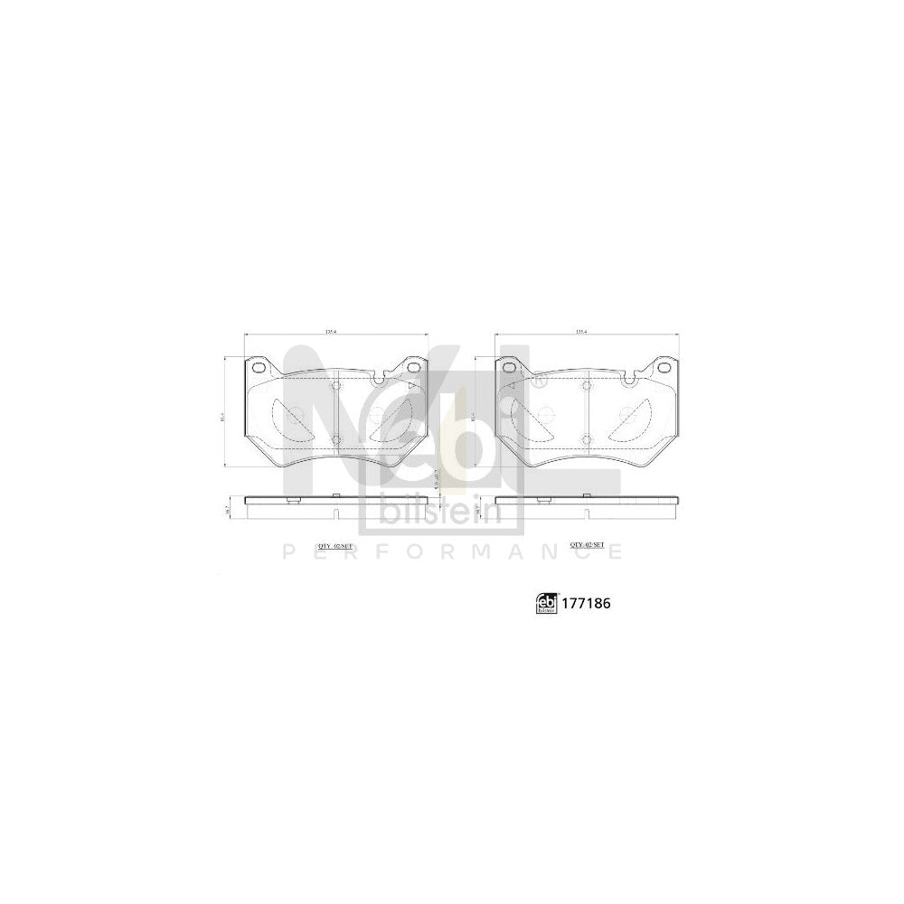 Febi Bilstein 177186 Brake Pad Set For Audi Q5 Front Axle, Prepared For Wear Indicator | ML Performance Car Parts