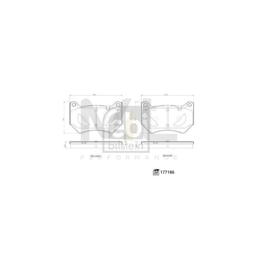 Febi Bilstein 177186 Brake Pad Set For Audi Q5 Front Axle, Prepared For Wear Indicator | ML Performance Car Parts