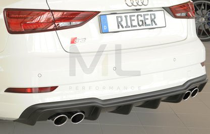 Rieger 00056825 Audi 8V S3 Rear Diffuser 2 | ML Performance UK Car Parts