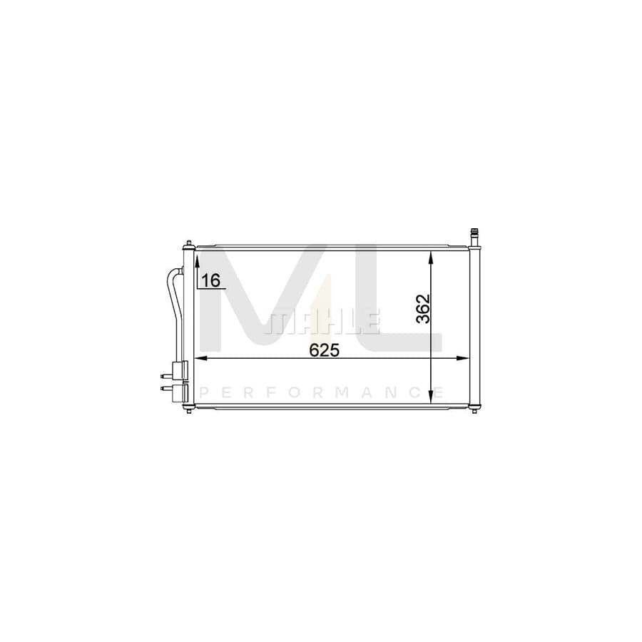 MAHLE ORIGINAL AC 218 000P Air conditioning condenser for FORD FOCUS without dryer | ML Performance Car Parts