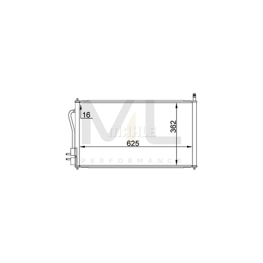 MAHLE ORIGINAL AC 218 000P Air conditioning condenser for FORD FOCUS without dryer | ML Performance Car Parts