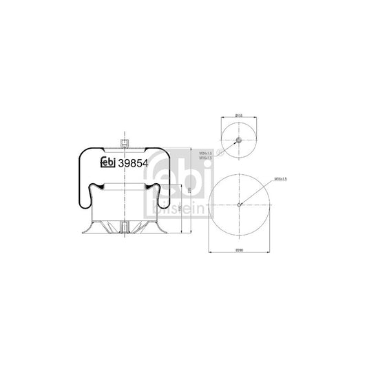 Febi Bilstein 39854 Boot, Air Suspension