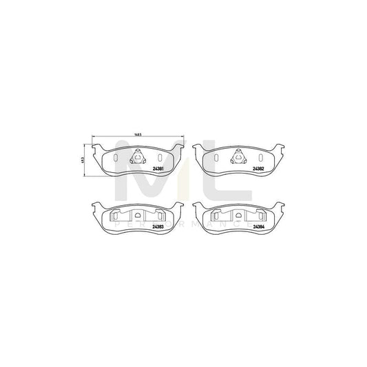 Brembo P 24 068 Brake Pad Set Excl. Wear Warning Contact | ML Performance Car Parts