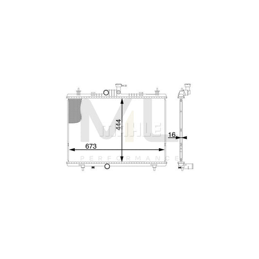 MAHLE ORIGINAL CR 1606 000S Engine radiator for RENAULT Koleos I (HY) Brazed cooling fins | ML Performance Car Parts