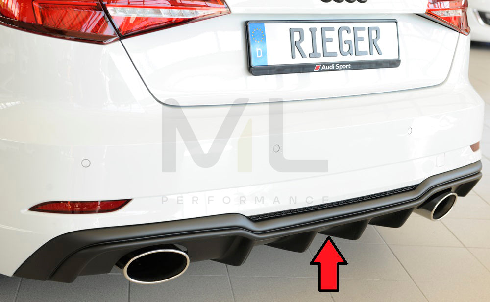 Rieger 00056823 Audi 8V Rear Diffuser (A3 & S3) 1 | ML Performance UK Car Parts