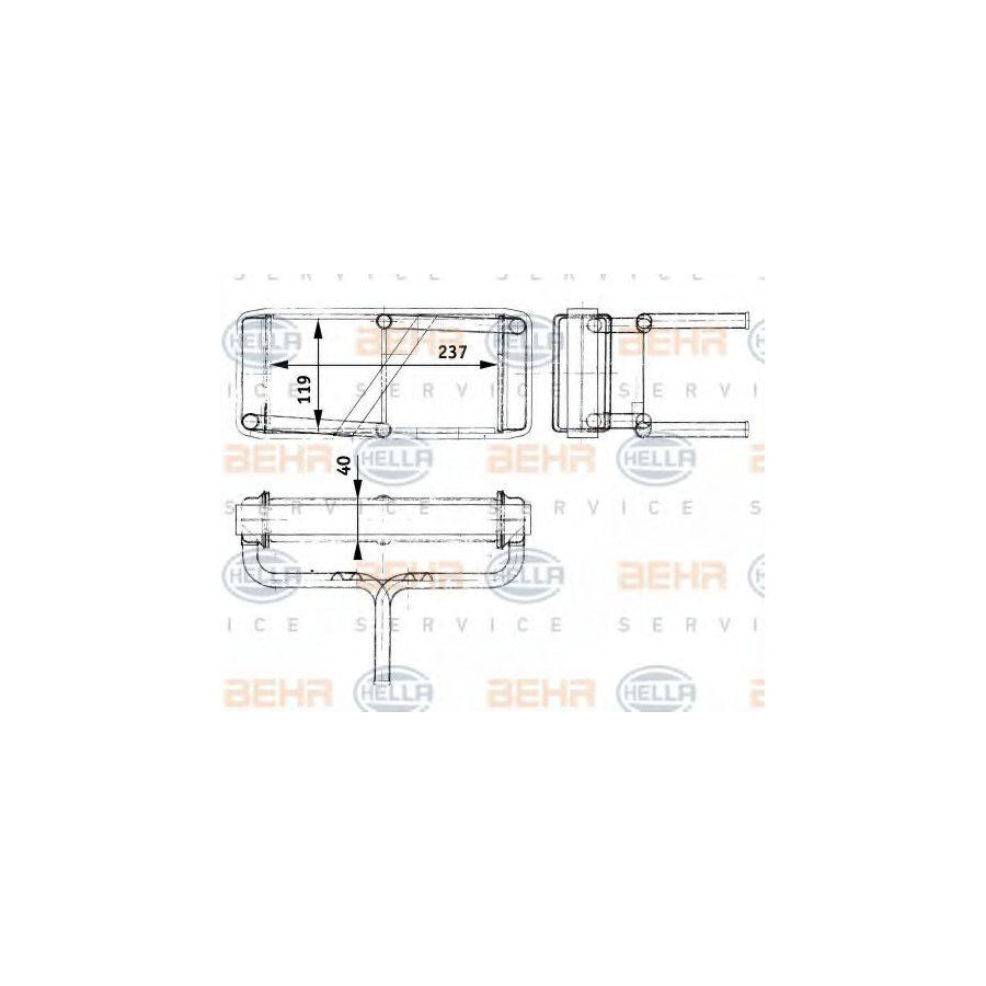 Hella 8FH 351 312-681 Heater Matrix