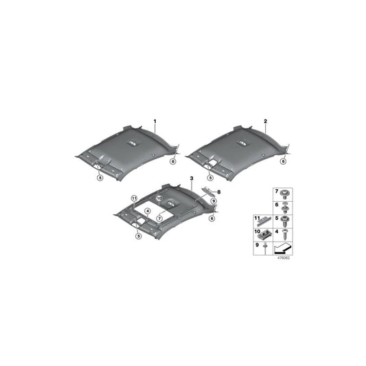 Genuine BMW 51448068131 F16 Headlining, Lift-Up & Slide-Back Sunroof ANTHRAZIT (Inc. X6 50iX 4.0, X6 35iX & X6 40dX) | ML Performance UK Car Parts