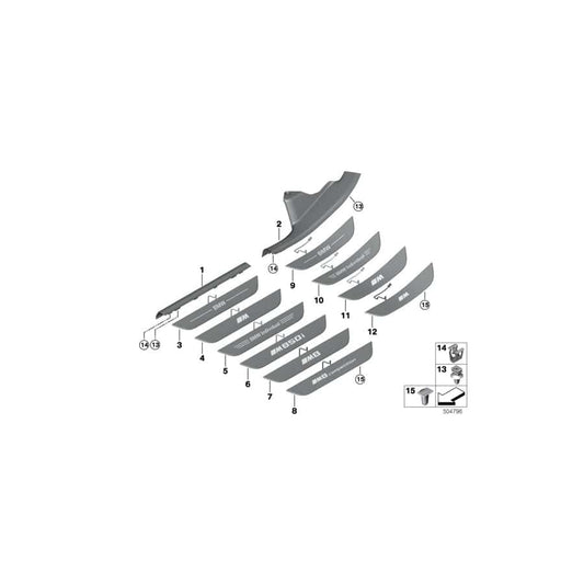 Genuine BMW 51478098368 F93 Trim Cover, Sill, Lighted, Front Right M8 COMPETITION (Inc.  & M8) | ML Performance UK Car Parts