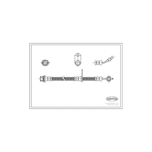 Corteco 19032732 Brake Hose For Toyota Rav 4 | ML Performance UK