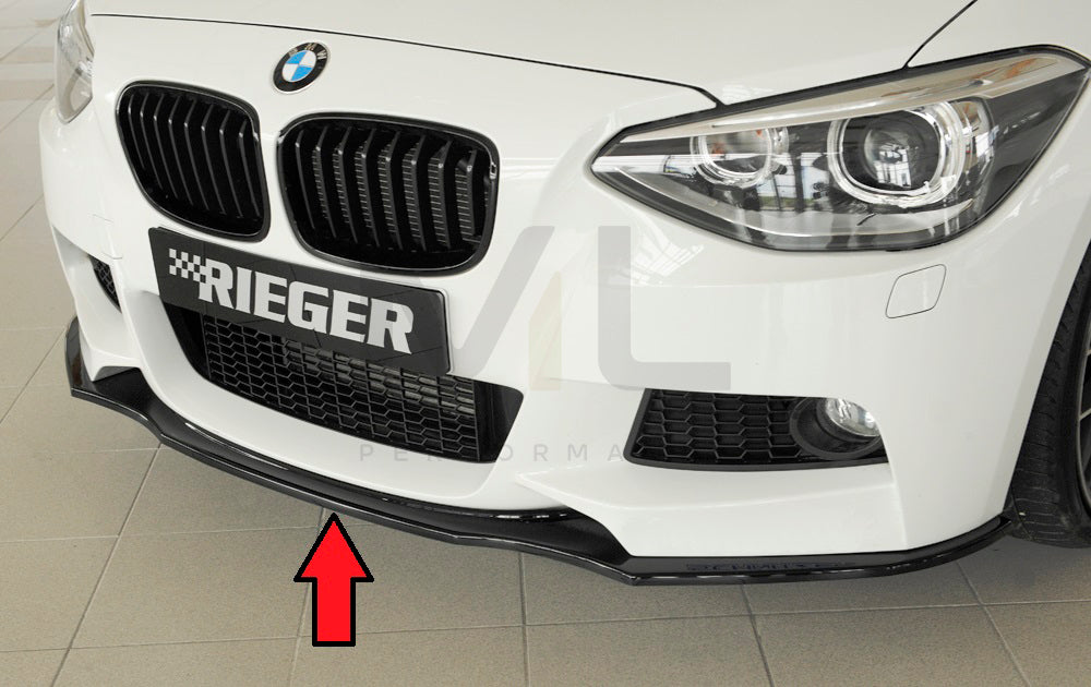 Rieger 00088081 BMW 1 Series F20 F21 Front Splitter 7 | ML Performance UK Car Parts