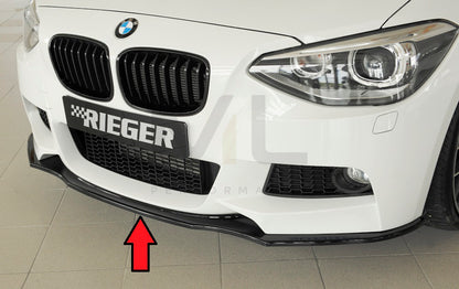 Rieger 00088081 BMW 1 Series F20 F21 Front Splitter 7 | ML Performance UK Car Parts