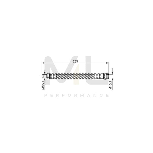 BOSCH 1 987 476 841 Brake Hose 260mm, M10x1 | ML Performance Car Parts