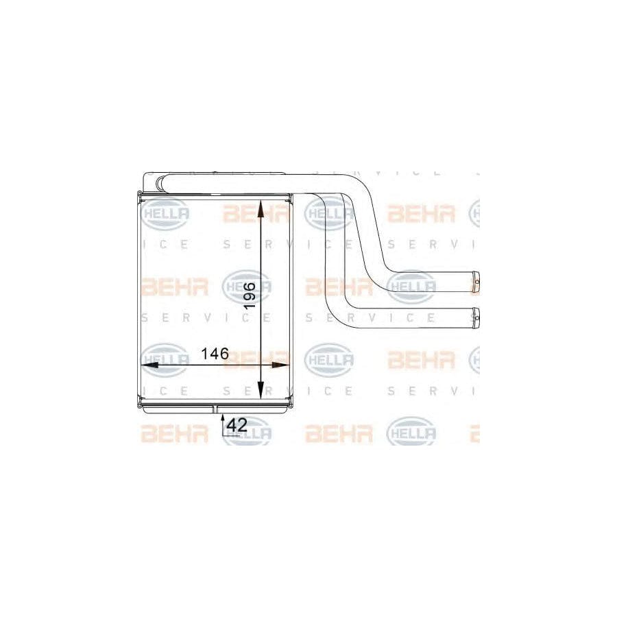 Hella 8FH 351 313-161 Heater Matrix
