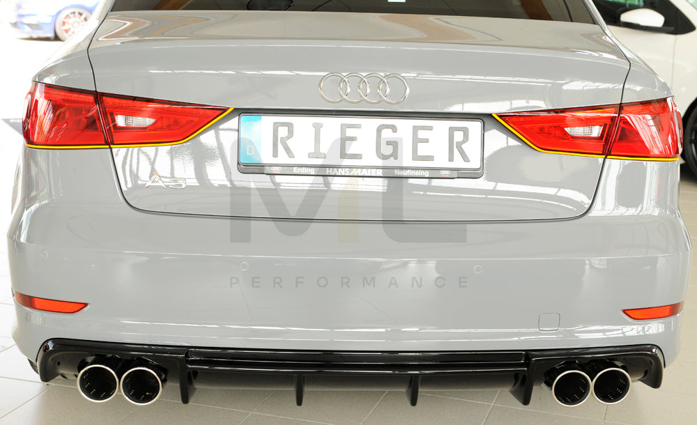 Rieger 00088158 Audi 8V A3 Rear Diffuser 5 | ML Performance UK Car Parts