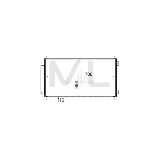 MAHLE ORIGINAL AC 719 000S Air conditioning condenser for HONDA CR-V with dryer | ML Performance Car Parts