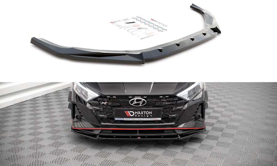 Maxton Design HY-I20-3-N-FD2T Front Splitter V.2 Hyundai I20N MK3 | ML Performance UK Car Parts