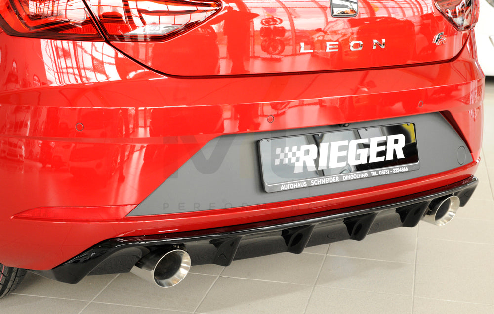 Rieger 00088133 SEAT 5F Leon FR Rear Diffuser 5 | ML Performance UK Car Parts